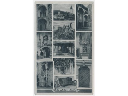 55 - Rakovnicko, Křivoklát, 11 - ti záběr partií hradu a jeho interiéru, 1943