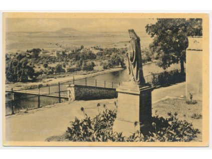 35 - Mělník, partie u sochy Karla IV., cca 1957