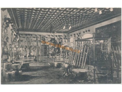 57 – Rychnovsko, Opočno, interiér zámku, ca 1915