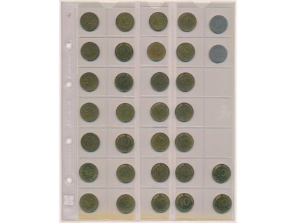Německo, sestava 32 ks mincí 10 Pfennig, z let cca 1985-1990