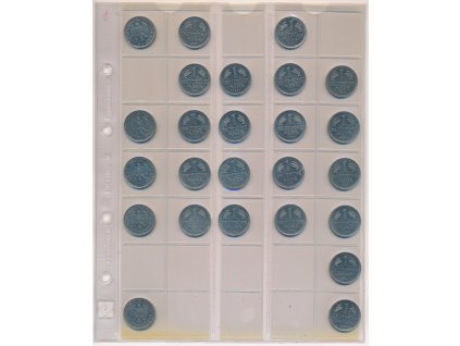 Německo, sestava 25-ti ks mincí 1 DM, devadesáté roky, krásné stavy