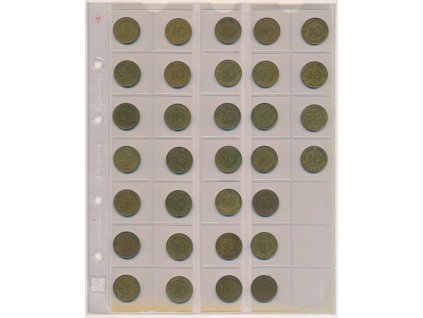 Německo, sestava 32 ks mincí 10 Pfennig, z let cca 1949-1977