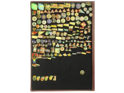 ČSSR, sestava cca 170 ks podnikových odznaků na plstěné podložce cca A4