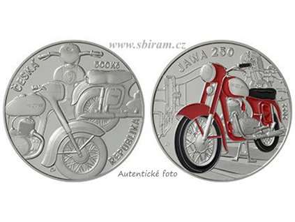 ČR, mince 500 Koruna 2022 - Slavné dopravní prostředky-Motocykl Jawa 250, 0/0