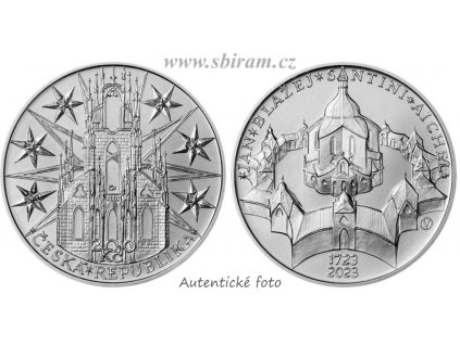 ČR, mince 200 Koruna 2023 - 300. výročí úmrtí Jana Blažeje Santiniho-Aichela, 0/0