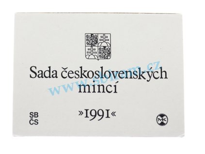 ČSSR, Sada oběžných mincí, 1991, 10 Kčs - Masaryk