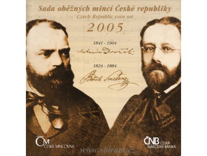 ČR, Sada oběžných mincí, 2005, Hudba - A. Dvořák a B. Smetana