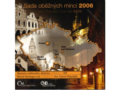 ČR, Sada oběžných mincí, 2006, UNESCO