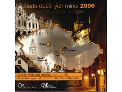 ČR, Sada oběžných mincí, 2006, UNESCO
