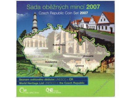 ČR, Sada oběžných mincí, 2007, UNESCO