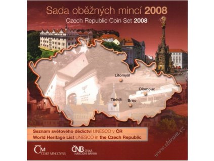 ČR, Sada oběžných mincí, 2008, UNESCO