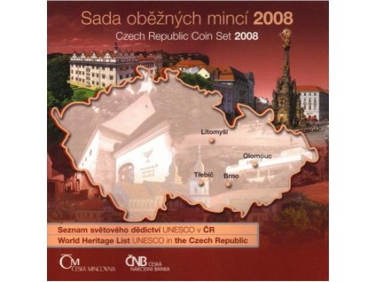 ČR, Sada oběžných mincí, 2008, UNESCO