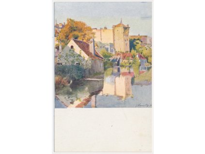 24 - Jindřichův Hradec, Partie na Malém Vajgaře, cca 1920