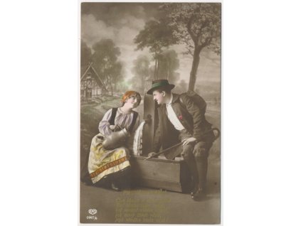 Milostná pohlednice, První setkání,  "Čím láska v srdci jest...", cca 1916