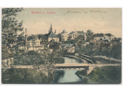 57 - Rychnov nad Kněžnou, pohled na město, cca 1908