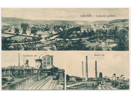 27 - Kladensko, Libušín, 3 záběr, mj. Schöllerův a Maxův důl, cca 1930