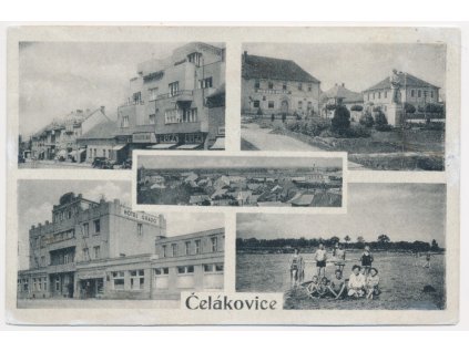 50 - Praha-východ, Čelákovice, 5-ti záběr, mj. Hotel Grado a Hotel Filip, 1946