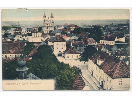 50 - Praha-východ, Stará Boleslav, celkový pohled, cca 1909