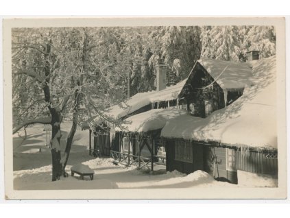 57 - Rychnovsko, Orlické Hory, Šerlišský mlýn, zimní partie, cca 1930