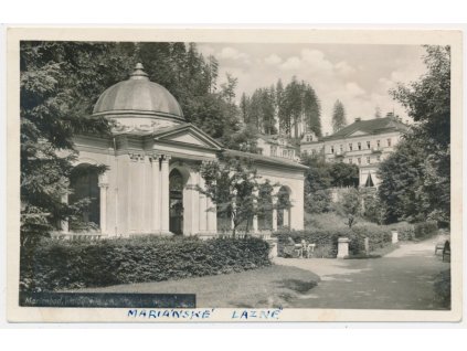 08 - Chebsko, Mariánské Lázně, lázeňský park, cca 1946