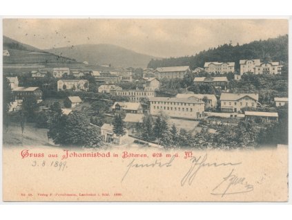66 - Trutnovsko, Janské Lázně (Johannisbad), celkový pohled, cca 1899
