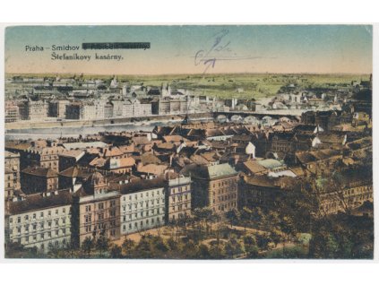 49 - Praha, pohled na Štefánikovy kasárny, cca 1921