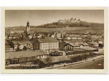 54 - Příbram, celkový pohled, nádraží,  cca 1934