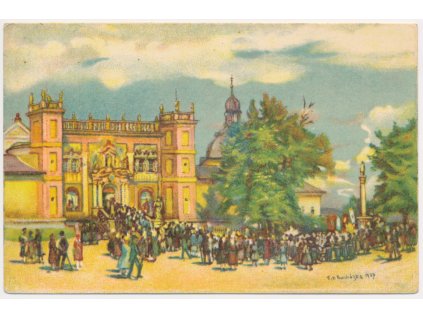 54 - Příbramsko, Svatá Hora, oživené poutní místo, cca 1927