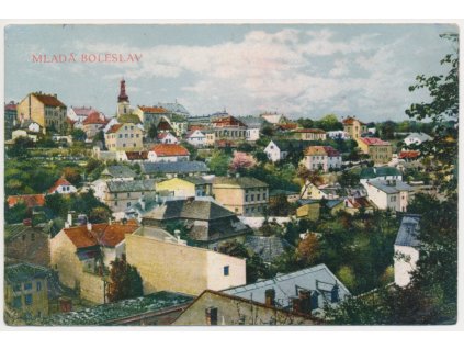 36 - Mladá Boleslav, celkový pohled na město, cca 1945