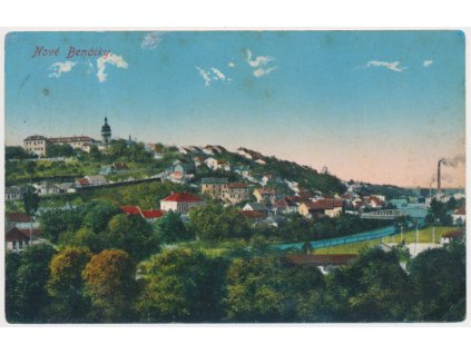 36 - Mladoboleslavsko, Nové Benátky, celkový pohled, cca 1922