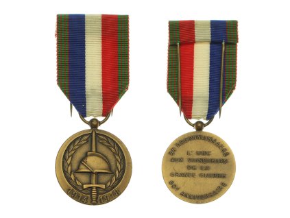 Francie, Pamětní medaile UNC Národního svazu bojovníků,  1918-1968, stuha, stav 1/1/1
