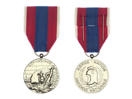 Francie, Pamětní medaile národní obrany, stuha, stav 1/1/1