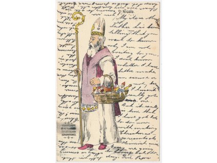 Námětová pohlednice, St. Nicolo, Mikuláš, cca 1904