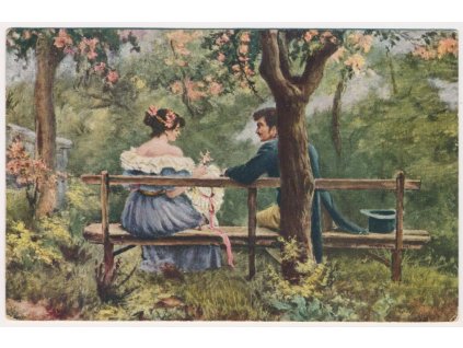 Milostná pohlednice, "Byl první máj", cca 1924