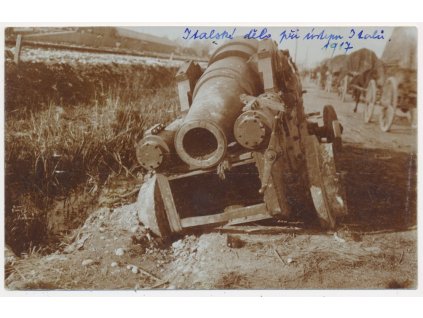 Vojenská, Italské dělo při ústupu Italů, 1917