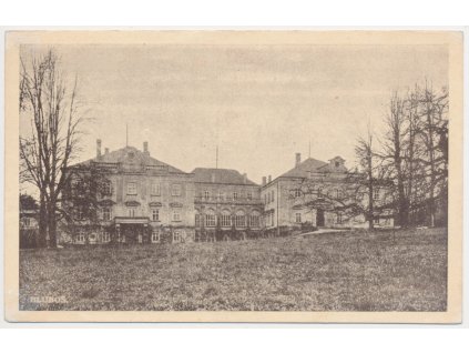 54 - Příbramsko, Hluboš, pohled na zámek, cca 1925