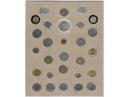 Itálie, sbírka mincí z let cca 1973-1988, včetně vyšších nominálů, TOP