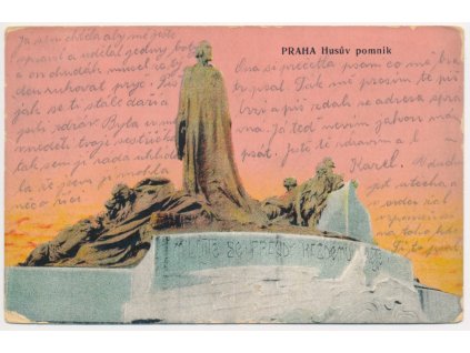 49 - Praha, Husův pomník, cca 1917
