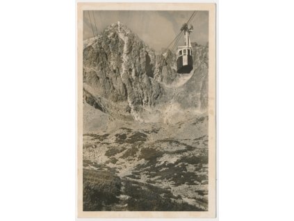 Slovensko, Vysoké Tatry, Lanovka na Lomnický štít, cca 1940