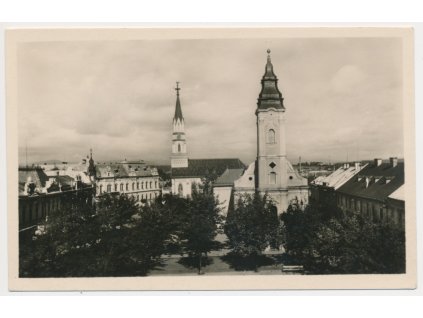 Slovensko, Lučenec, pohled na město, cca 1935