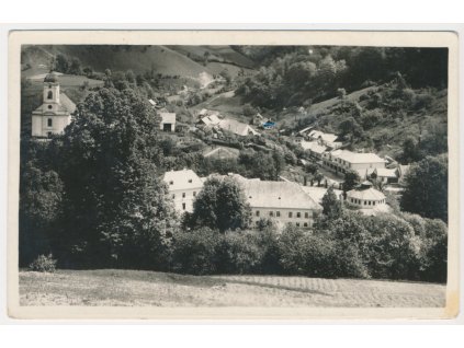 Slovensko, Sklené Teplice, celkový pohled na obec, cca 1935