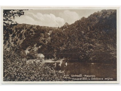 27 - Kladensko, Unhošť, Koupaliště u "Dědkova mlýna", cca 1930