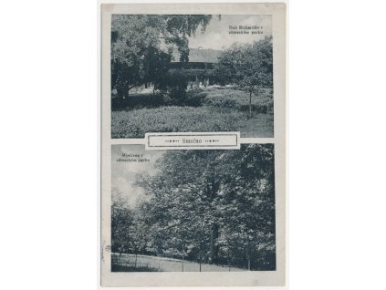 27 - Kladensko, Smečno, 2 záběr, partie z parku, cca 1917