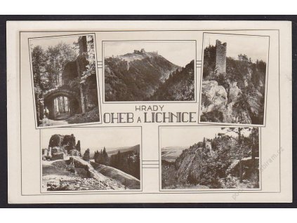 10 - Chrudimsko, hrady Oheb a Lichnice, cca grafo Čuda, cca 1930