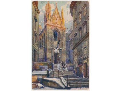 Rakousko, Vídeň (Wien), Kirche Maria am Gestade, cca 1913