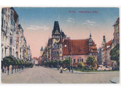 49 - Praha, oživená Mikulášská třída, cca 1926