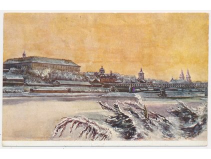 33 - Litoměřicko, Roudnice nad Labem, "V zimě", dle orig. prof. Zeithamla, 1922