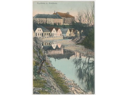 57 - Rychnov nad Kněžnou, partie u řeky, cca 1916