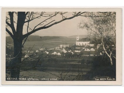 54 - Příbramsko, Krásná Hora nad Vltavou, celkový pohled, cca 1925