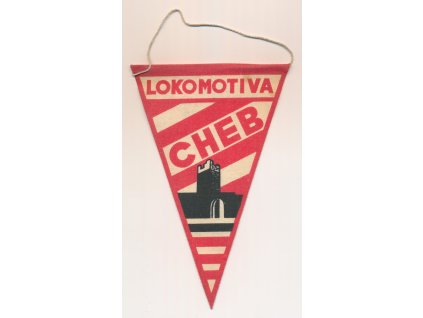 ČSSR, Lokomotiva Cheb, 2. ročník turnaje v házené, 1973, klubová vlaječka, pěkný původní sběratelský stav